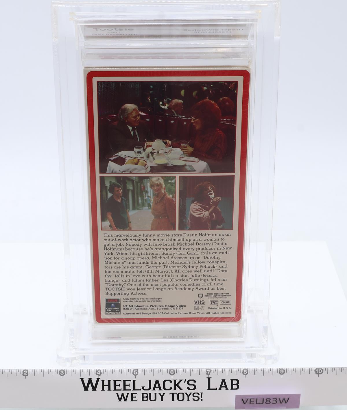 Tootsie 1982,1985 Side-Loader Butterfly Sticker Seal RCA Beckett 8.0 VHS