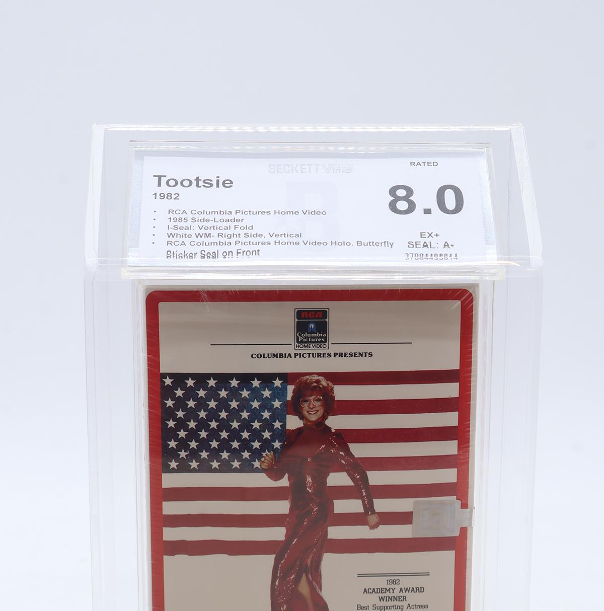 Tootsie 1982,1985 Side-Loader Butterfly Sticker Seal RCA Beckett 8.0 VHS