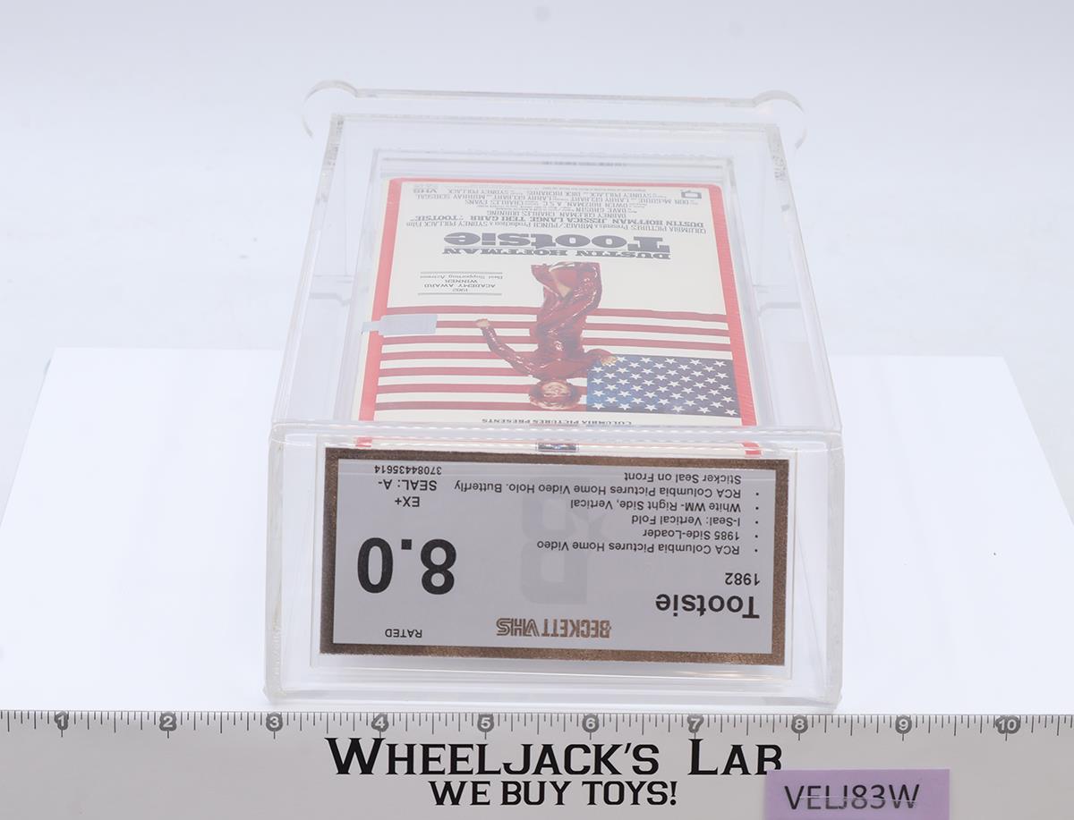 Tootsie 1982,1985 Side-Loader Butterfly Sticker Seal RCA Beckett 8.0 VHS