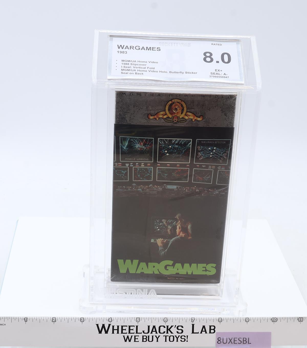 Wargames 1983,1988 Slipcover Butterfly Sticker Seal MGM Beckett 8.0 / A- VHS