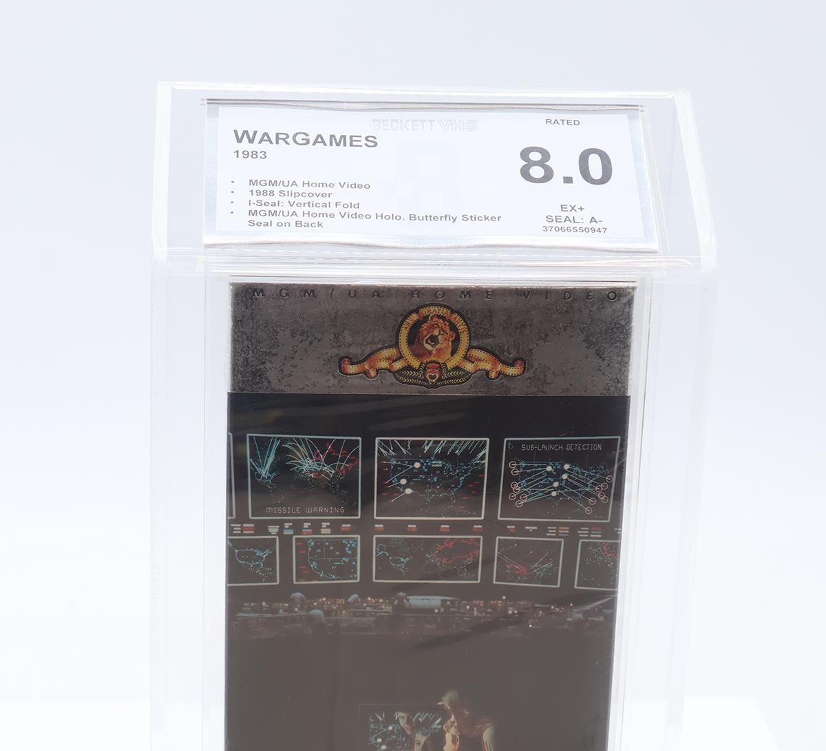 Wargames 1983,1988 Slipcover Butterfly Sticker Seal MGM Beckett 8.0 / A- VHS