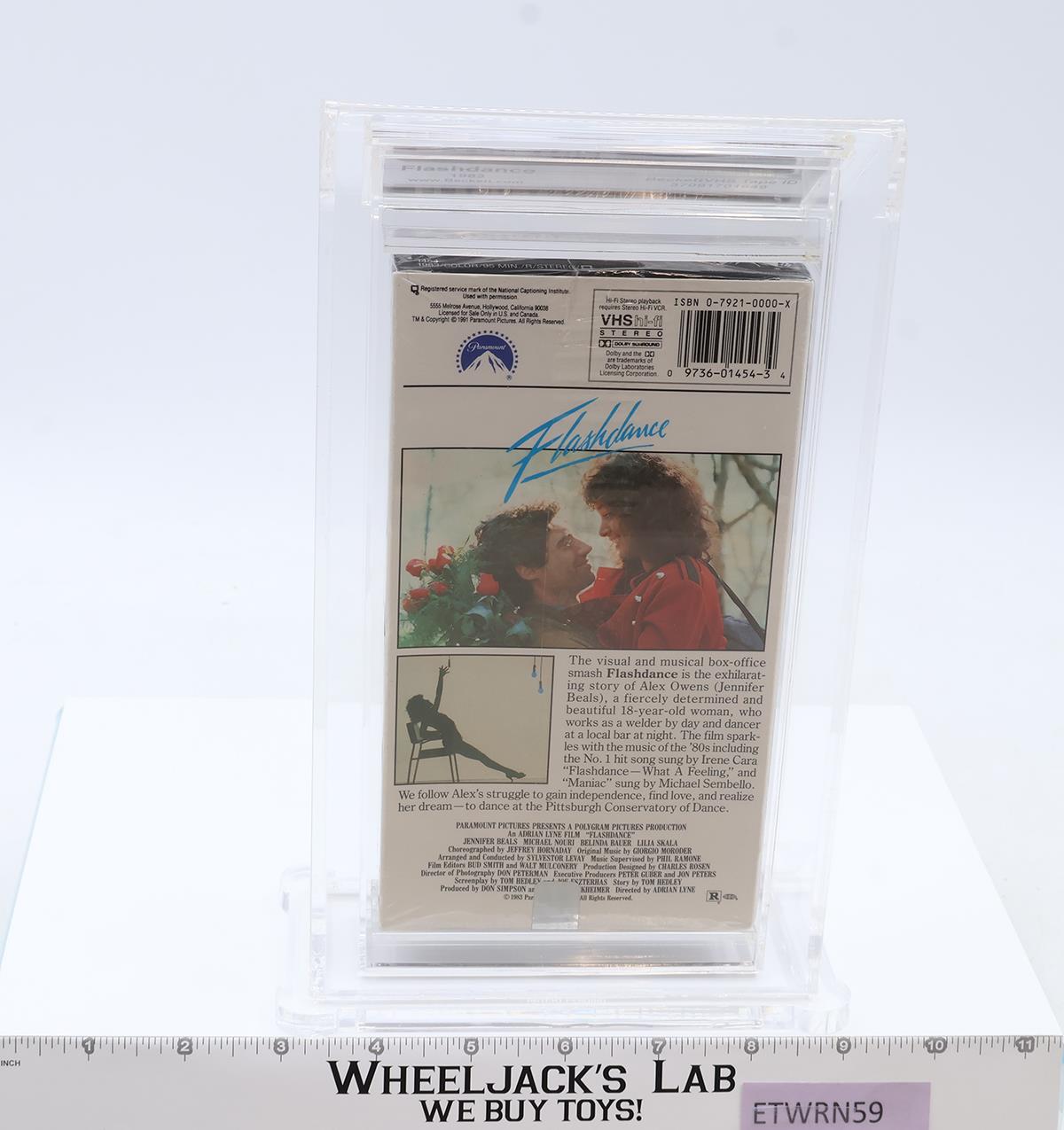 Flashdance 1983,1991 Slipcover Hologram Sticker Seal Beckett 8.0 / A- VHS