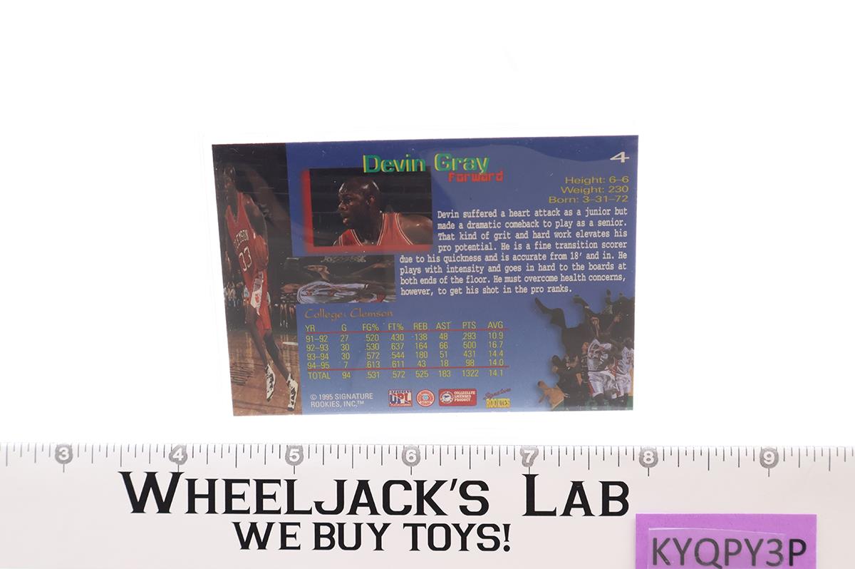 Devin Gray Draft Day AUTOGRAPHED 1995 Signature Rookies NBL Trading Card