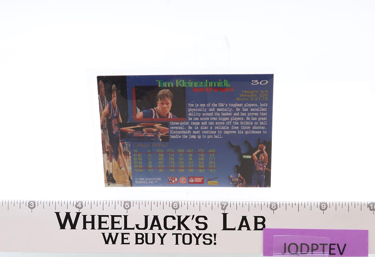 Tom Kleinschmidt Draft Day AUTOGRAPHED 1995 Signature Rookies NBL Trading Card