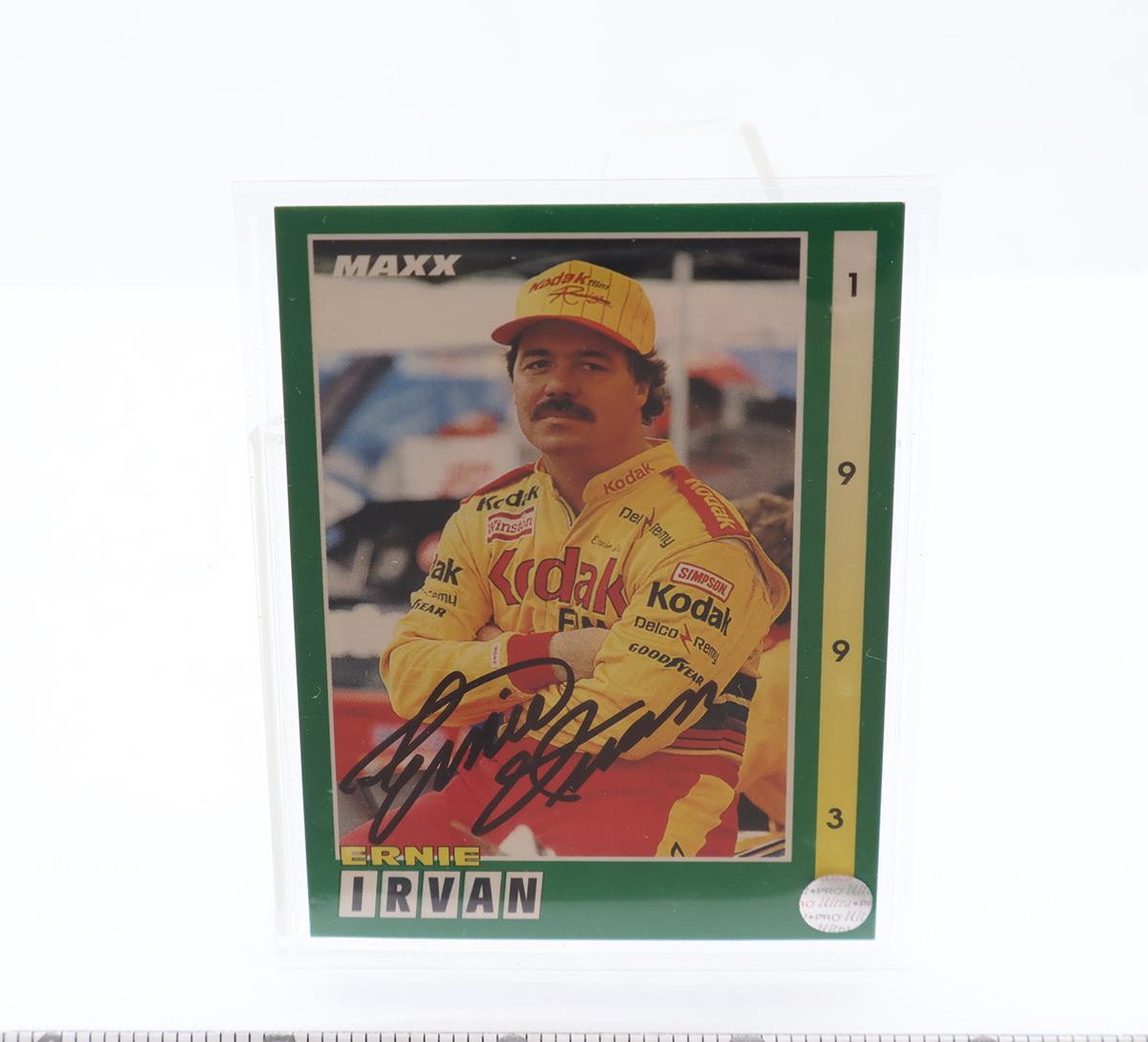 Ernie Irvan AUTOGRAPHED 1993 MAXX Racing NASCAR Trading Card