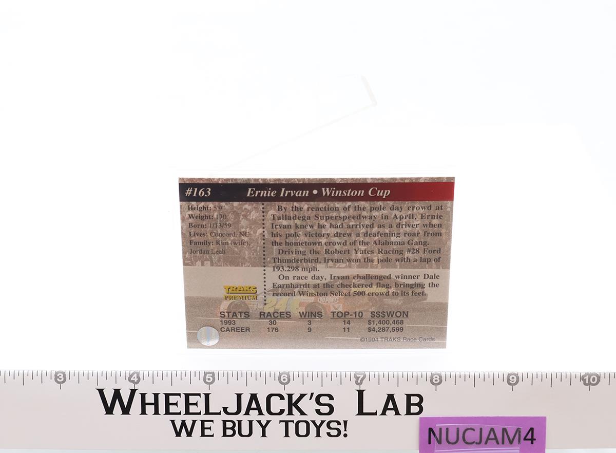 Ernie Irvan AUTOGRAPHED 1994 TRAKS Racing Premium NASCAR Trading Card