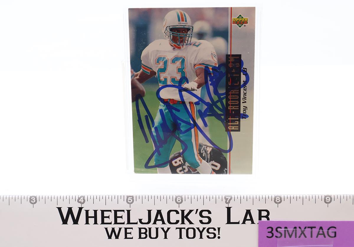 Troy Vincent All Rookie Team AUTOGRAPHED 1993 Upper Deck NFL Trading Card