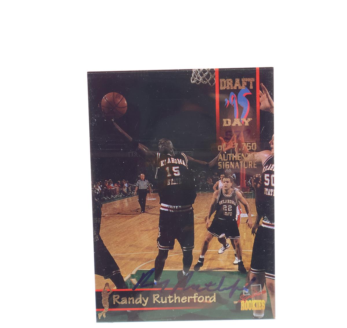 Randy Rutherford Draft Day AUTOGRAPHED 1995 Signature Rookies NBL Trading Card