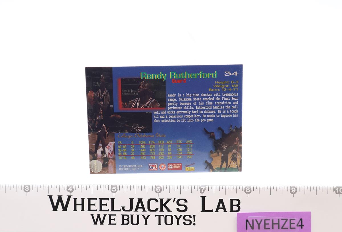 Randy Rutherford Draft Day AUTOGRAPHED 1995 Signature Rookies NBL Trading Card