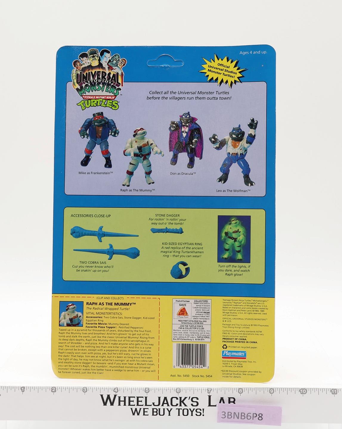 Raph the Mummy 100% Complete W/Card TMNT Universal Monsters 1993 Playmates