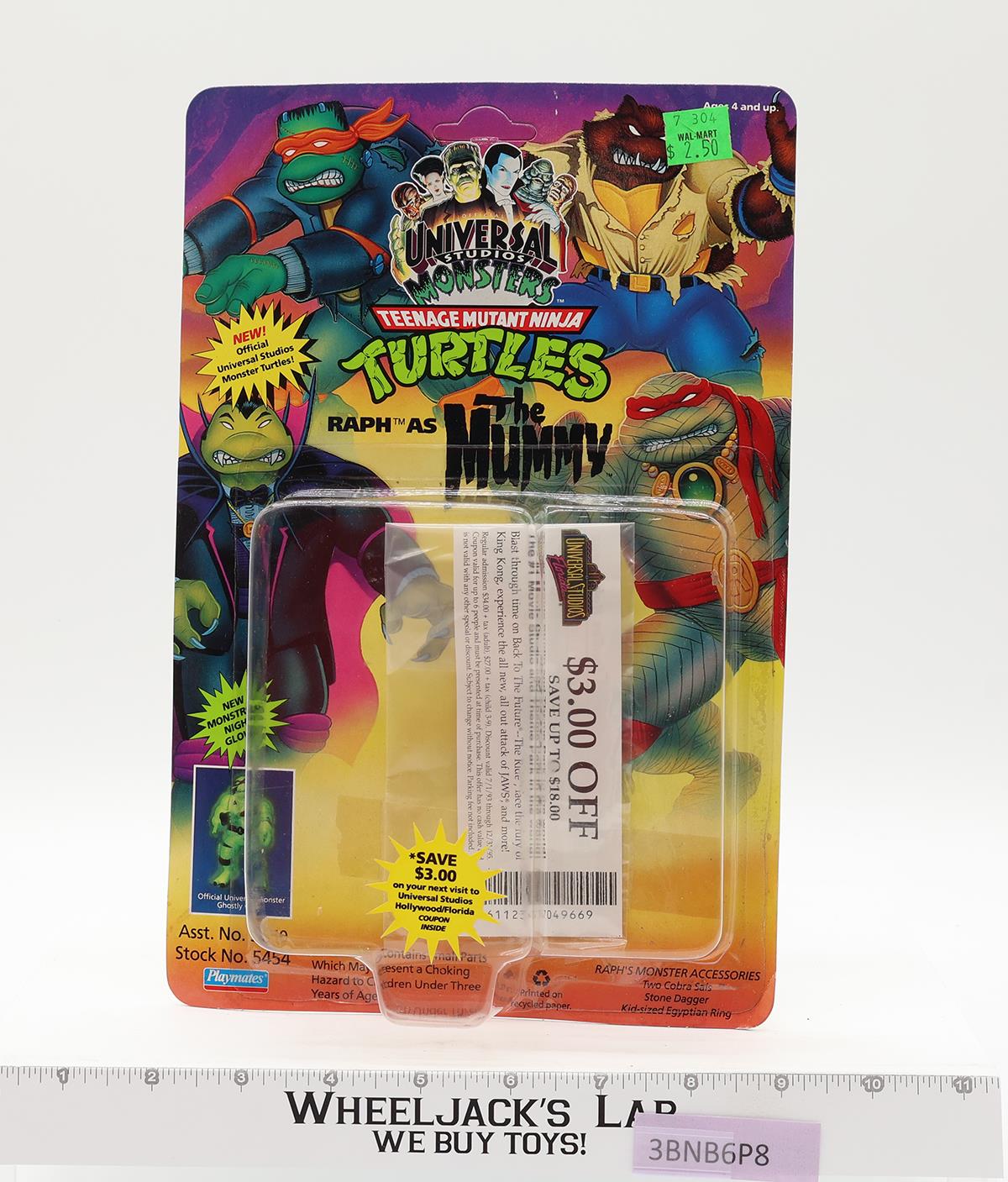 Raph the Mummy 100% Complete W/Card TMNT Universal Monsters 1993 Playmates