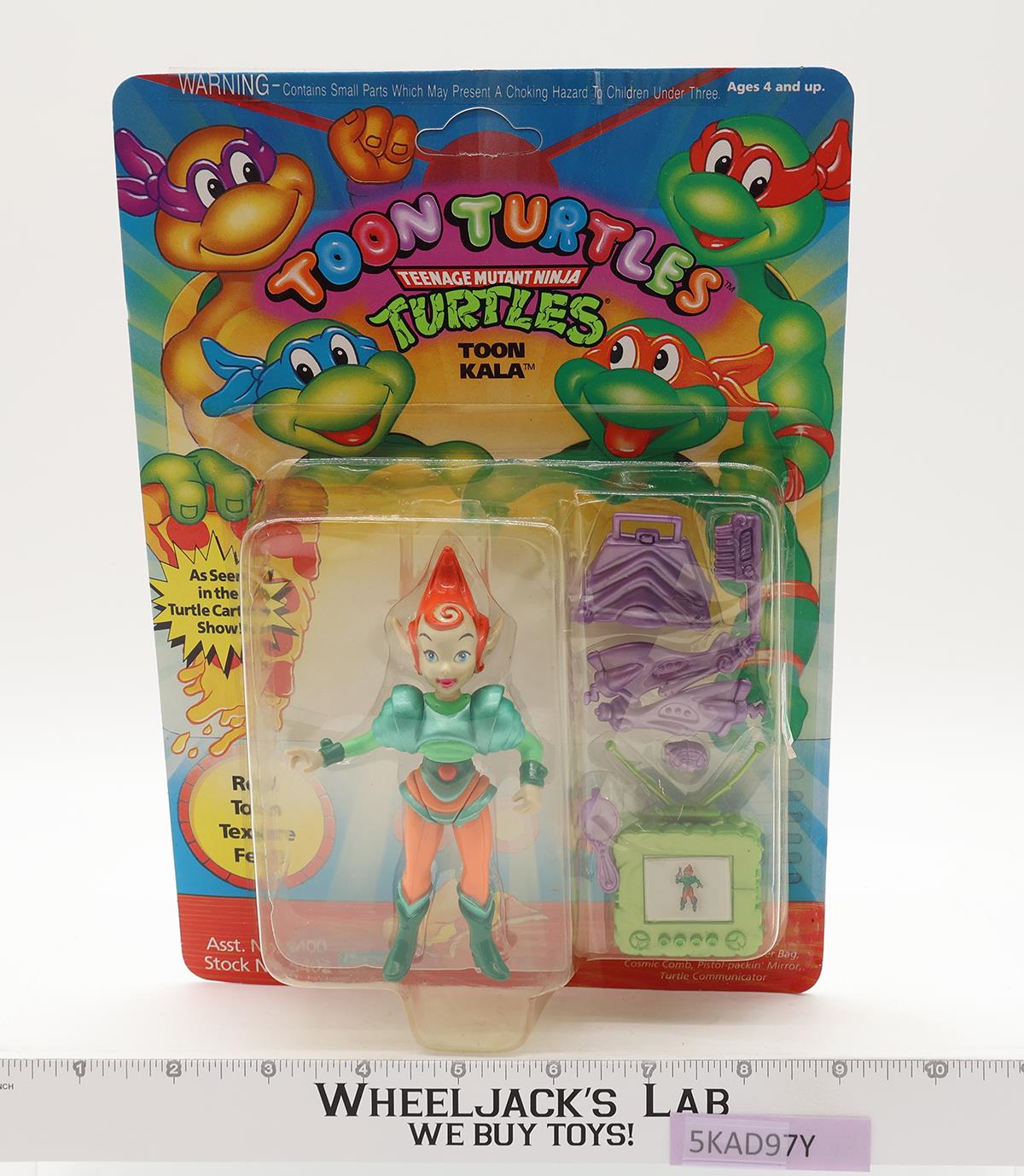 Toon Kala 100% Complete W/ Card TMNT 1993 Playmates Action Figure