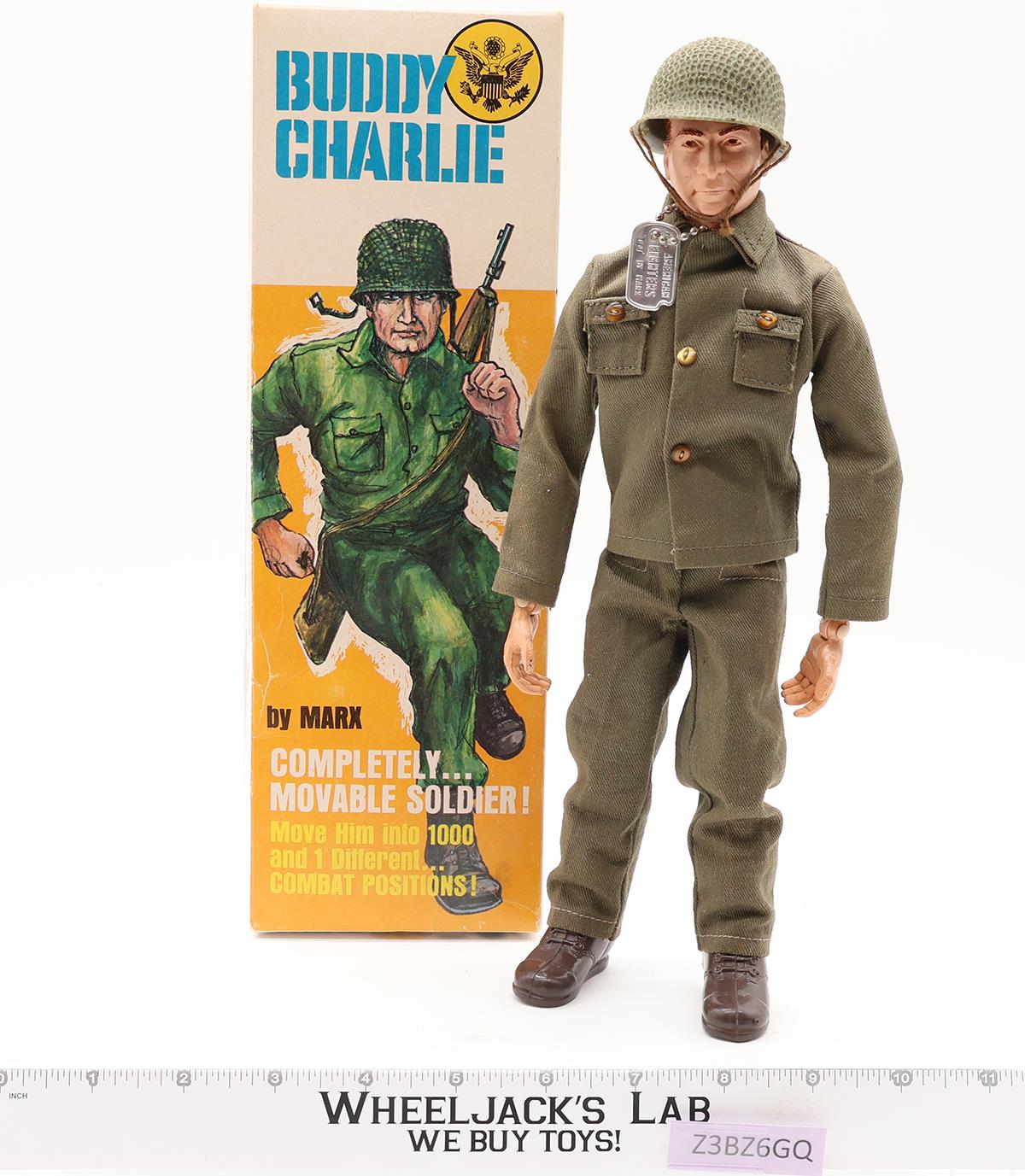 Buddy Charlie Soldier Movable Fighting Man 1965 W/Box Marx Vintage Action Figure