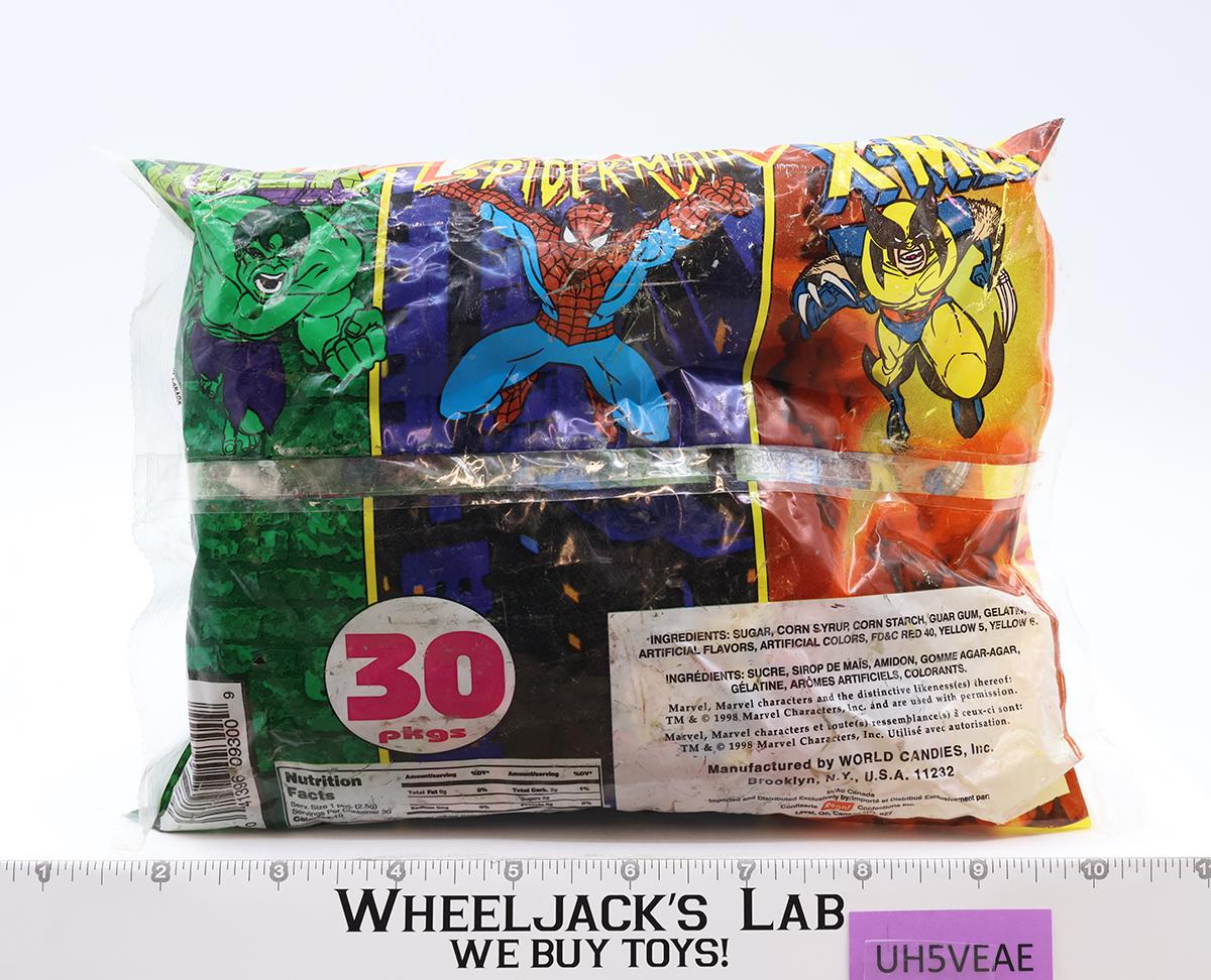 Super Hero Mega Mix Candy Sticks Marvel Comics 1998 World Candies Inc NEW SEALED