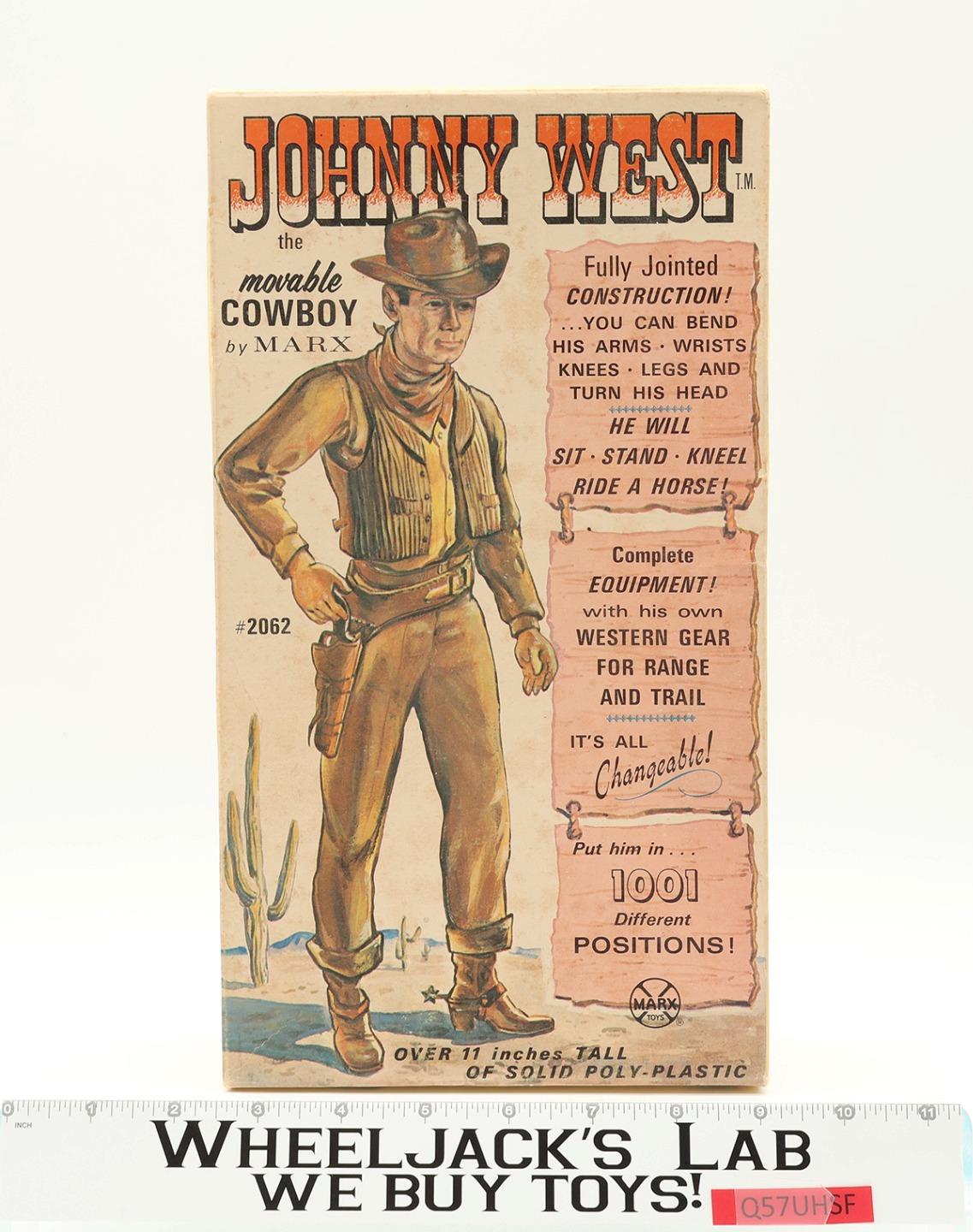 Johnny West 12" Movable Cowboy 1974 Best of the West Marx Vintage w/ Accessories