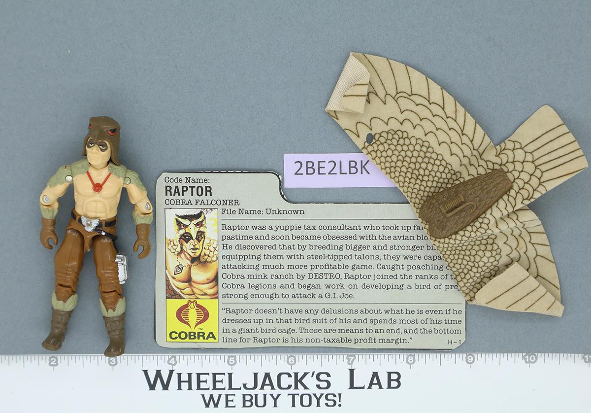 Raptor V1 G.I. Joe 1987 Hasbro Vintage Action Figure