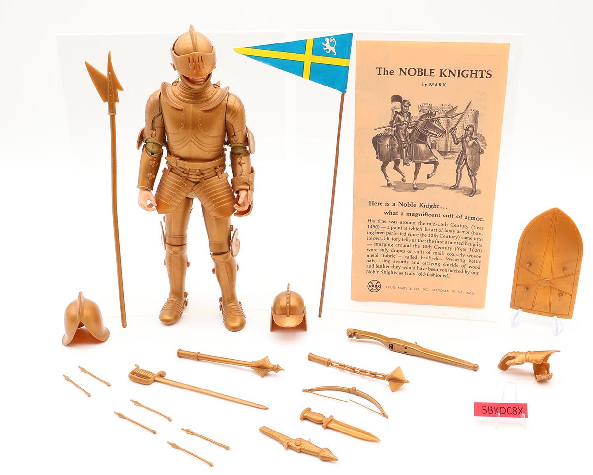 Sir Gordon Gold Knight Noble Knight Series 1960s Marx Vintage 12" Figure