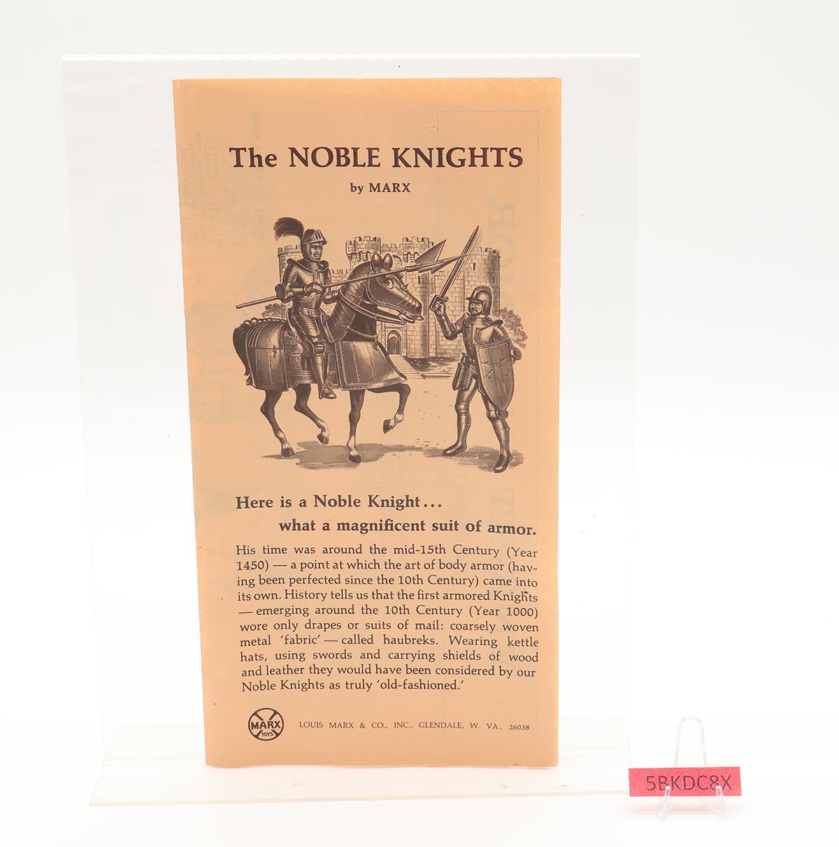 Sir Gordon Gold Knight Noble Knight Series 1960s Marx Vintage 12" Figure