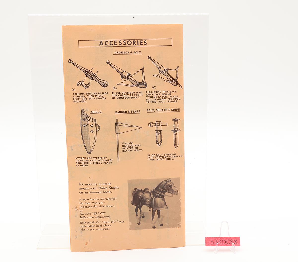 Sir Gordon Gold Knight Noble Knight Series 1960s Marx Vintage 12" Figure