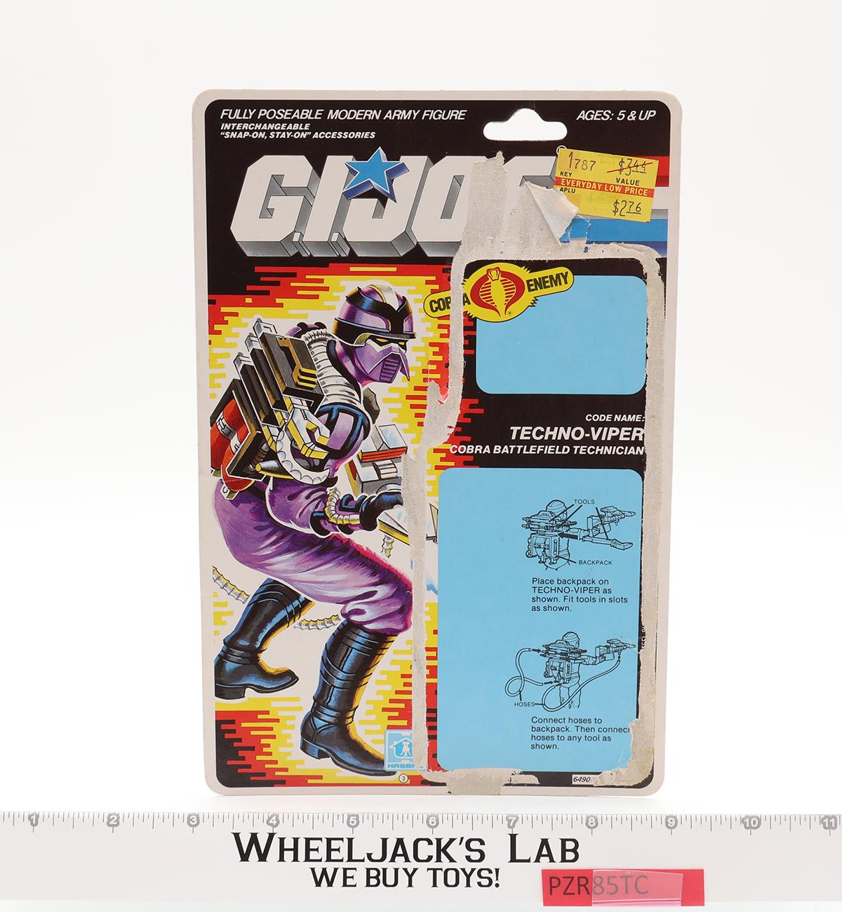 Techno-Viper V1 100% Complete W/CARDBACK G.I. Joe 1987 Hasbro Vintage Figure