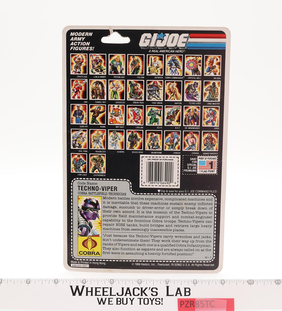 Techno-Viper V1 100% Complete W/CARDBACK G.I. Joe 1987 Hasbro Vintage Figure