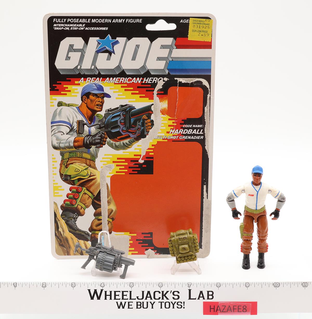 Hardball V1 100% Complete W/ Cardback 1988 G.I. Joe Hasbro Vintage Action Figure