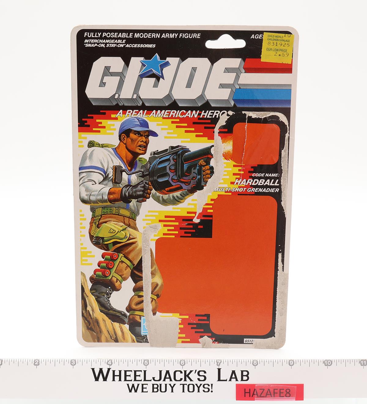 Hardball V1 100% Complete W/ Cardback 1988 G.I. Joe Hasbro Vintage Action Figure