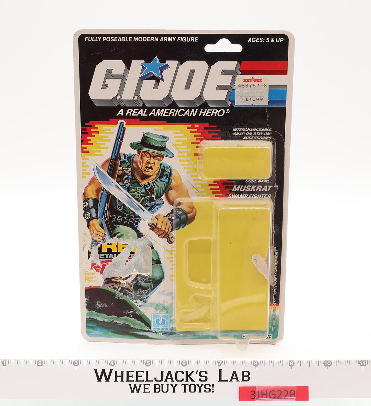Muskrat 100% Complete W/34 Cardback 1988 G.I. Joe Vintage Hasbro Action Figure