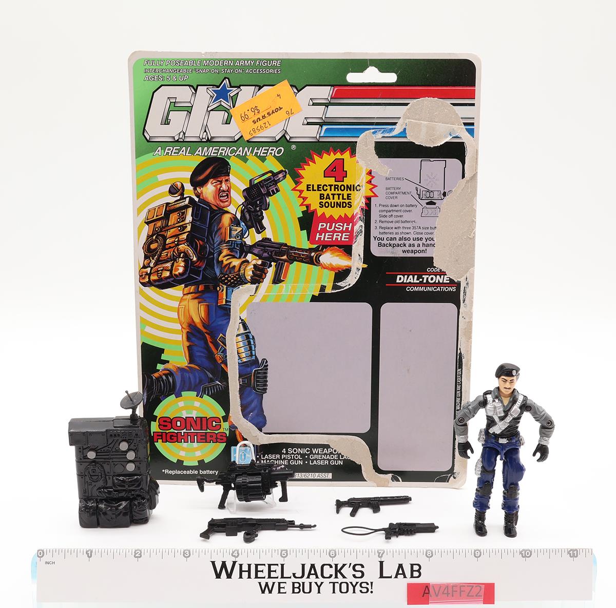 Dial-Tone 100% Complete W/ 28 Card V3 GI Joe Action Figure Vintage 1990 Hasbro