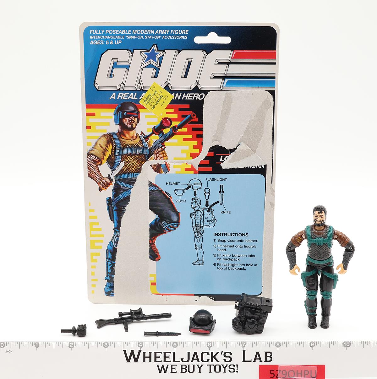 Low-Light V3 100% Complete W/ 22 Card 1991 G.I. Joe Hasbro Vintage Action Figure