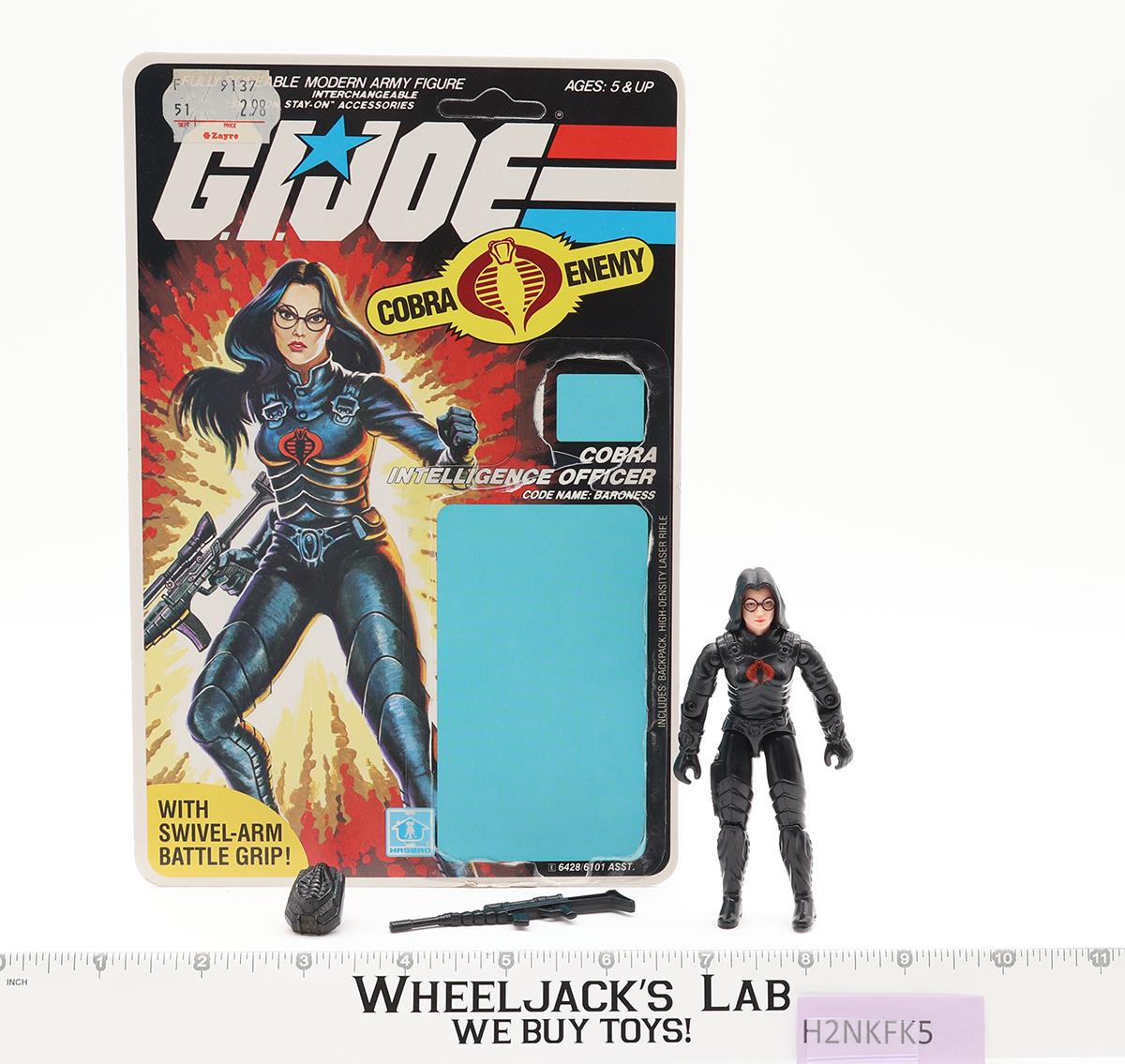 Baroness V1 Complete W/ Cardback & Bubble 1984 G.I. Joe Hasbro Vintage Figure