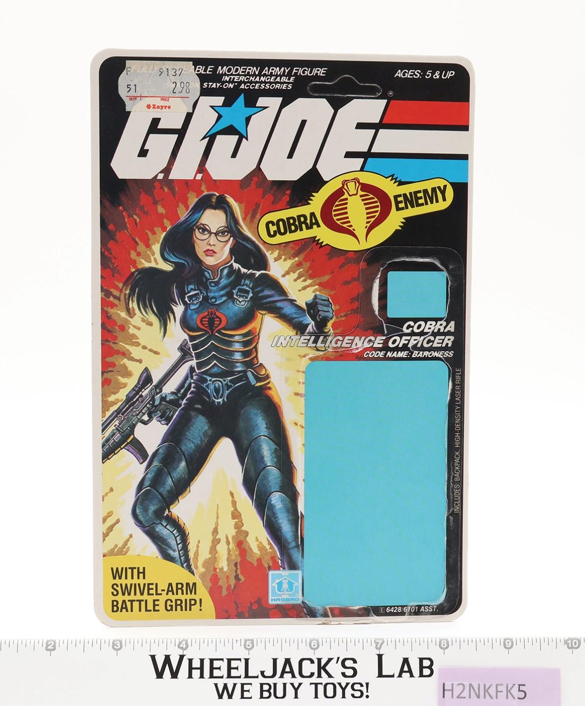 Baroness V1 Complete W/ Cardback & Bubble 1984 G.I. Joe Hasbro Vintage Figure