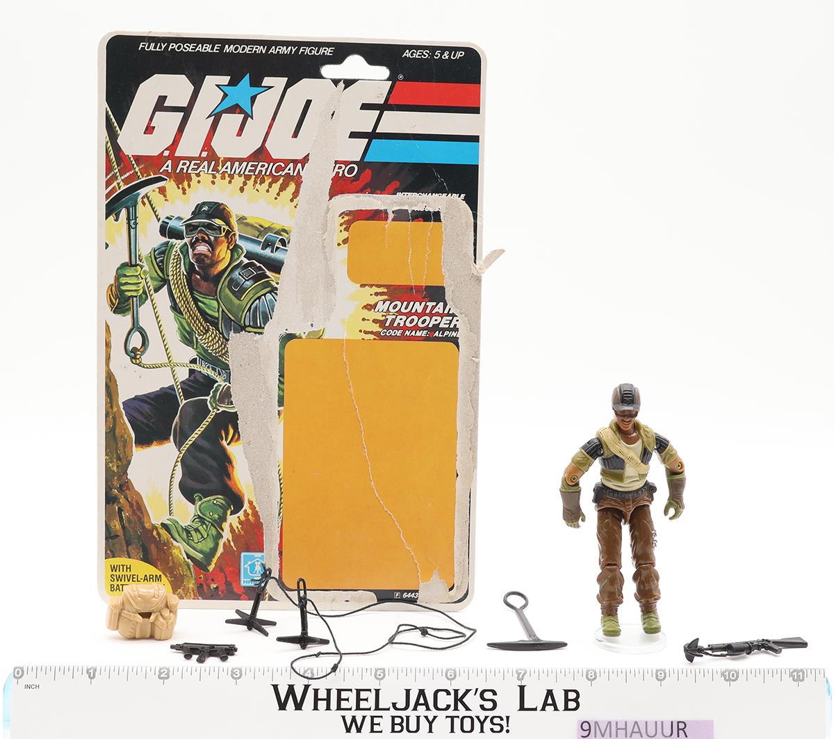 Alpine V1 100% Complete 34 Cardback 1985 G.I. Joe Hasbro Vintage Action Figure