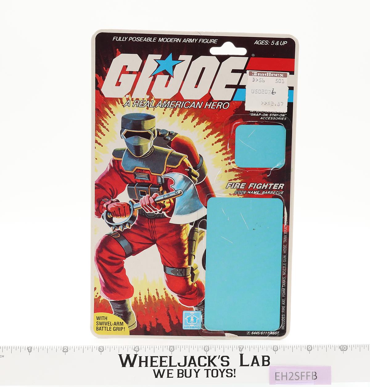 Barbecue V1 Complete 34 Cardback G.I. Joe 1985 Hasbro Vintage Action Figure