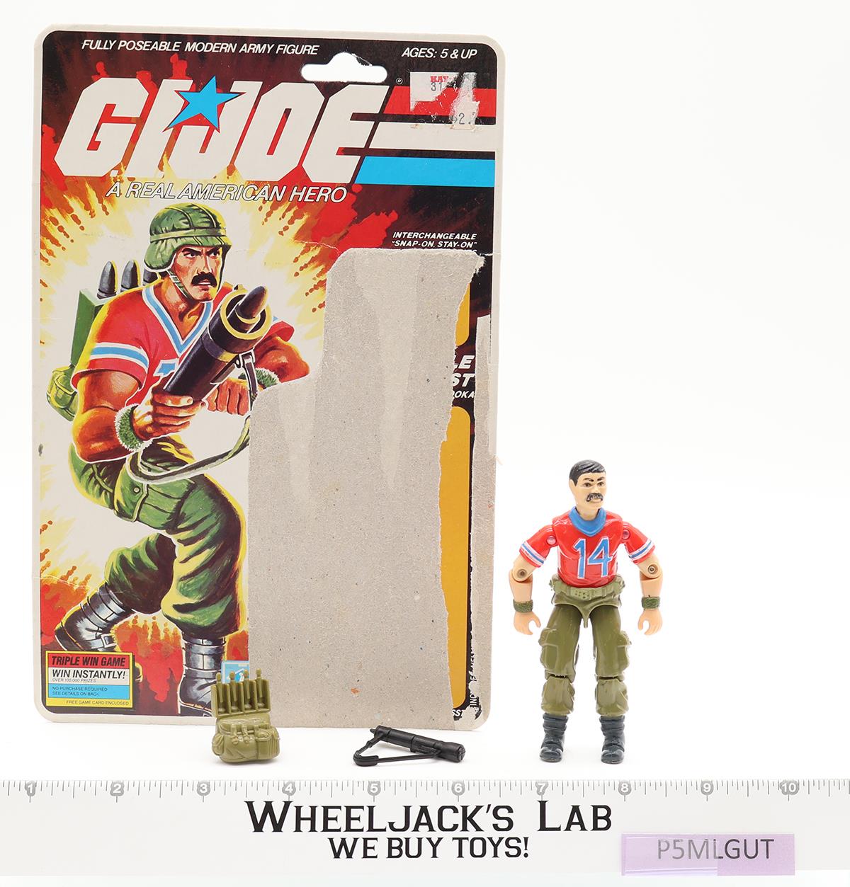 Bazooka V1 100% Complete 34 Cardback 1985 G.I. Joe Hasbro Vintage Action Figure