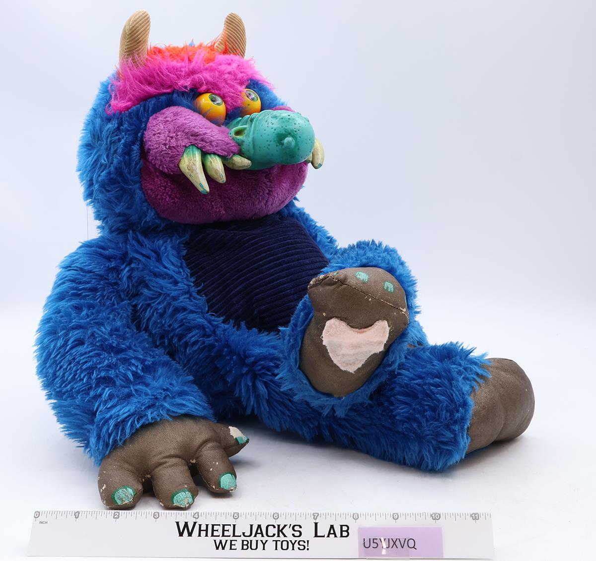My Pet Monster W/ Handcuffs 1986 Amtoy Vintage 24" Plush Toy Stuffed Animal
