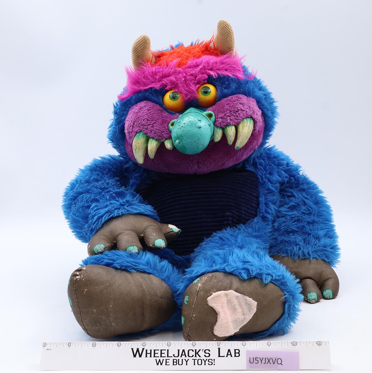 My Pet Monster W/ Handcuffs 1986 Amtoy Vintage 24" Plush Toy Stuffed Animal