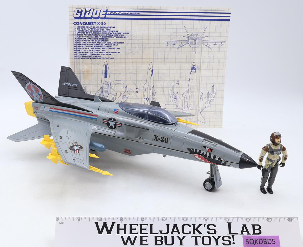 Conquest X-30 W/Slip Stream 100% Complete G.I. Joe 1986 Hasbro Vintage Vehicle
