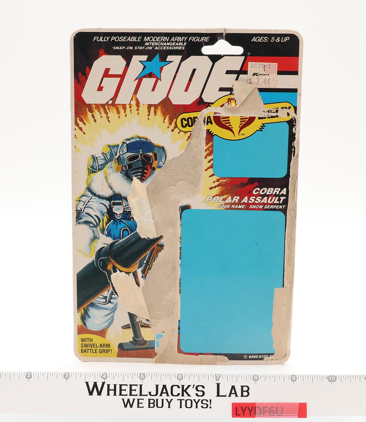 Snow Serpent V1 100% Complete 34 Cardback 1986 G.I. Joe Hasbro Vintage Figure