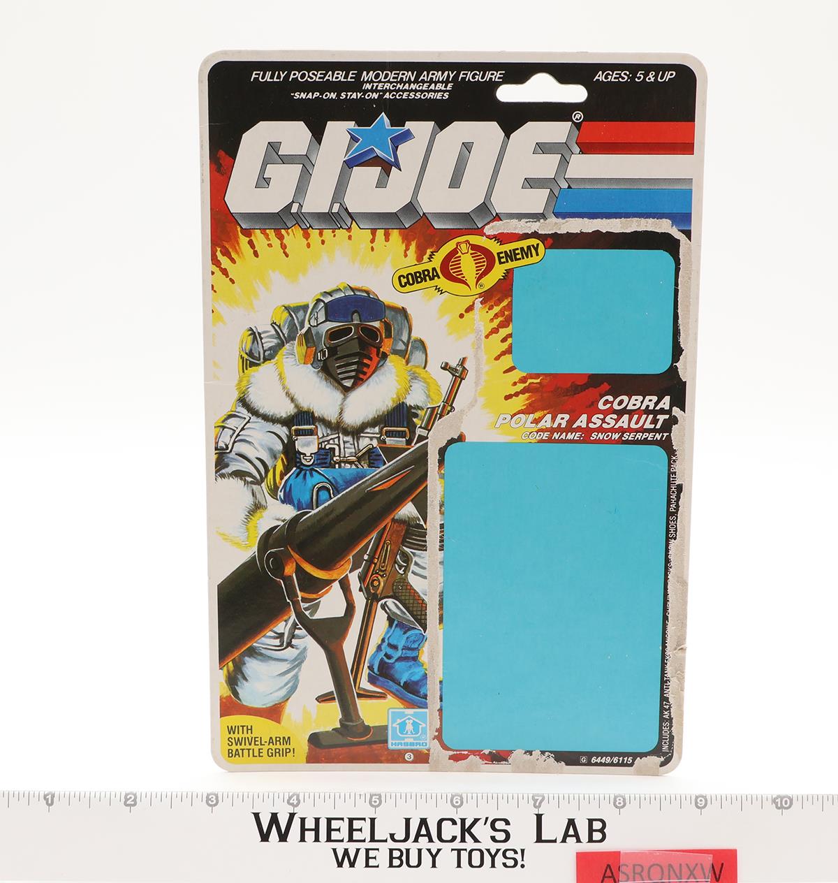 Snow Serpent V1 Complete W/Cardback G.I. Joe 1985 Hasbro Vintage Action Figure