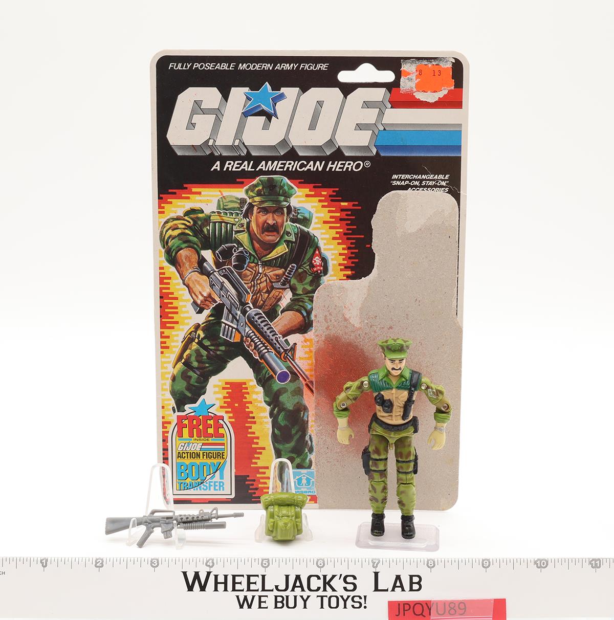 Leatherneck V1 Complete W/Cardback 1986 G.I. Joe Hasbro Vintage Figure