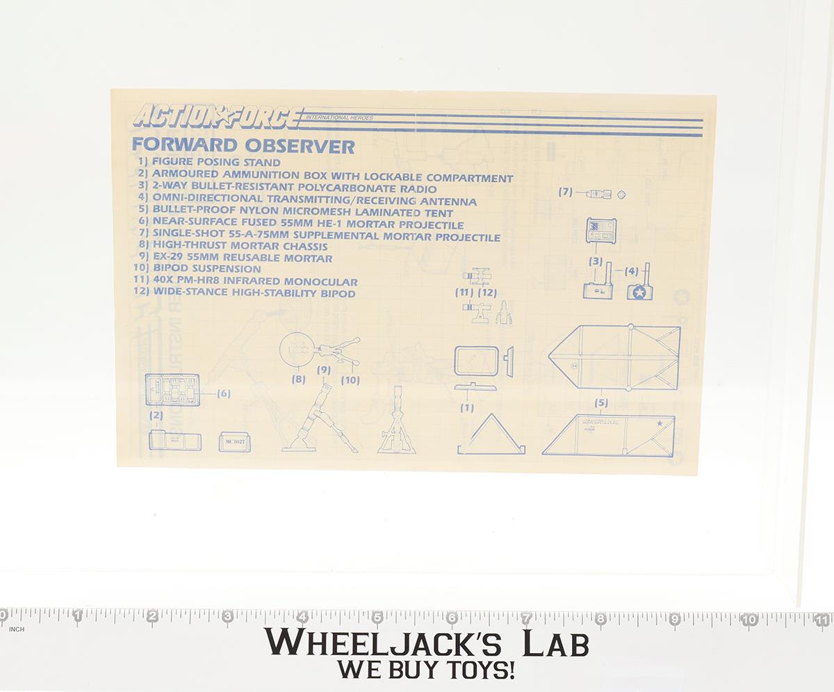 Forward Observer 1985 ORIGINAL Instructions Blueprints G.I. Joe