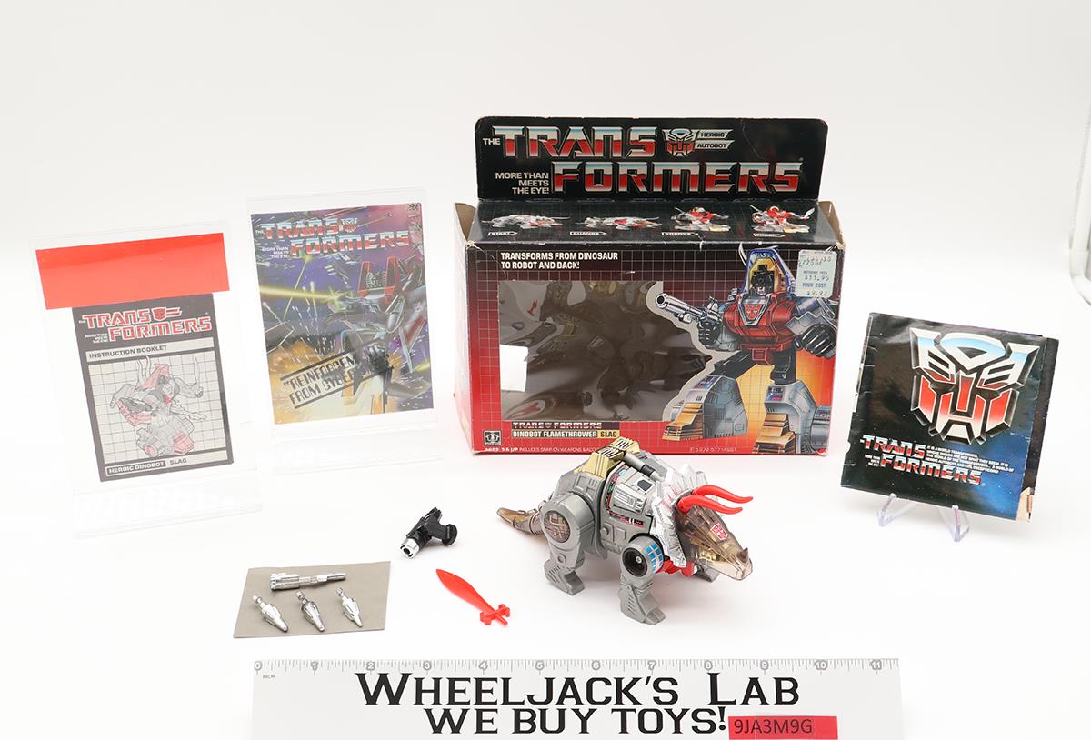 Slag W/ Box 100% Complete 1985 Vintage Hasbro G1 Transformers Action Figure