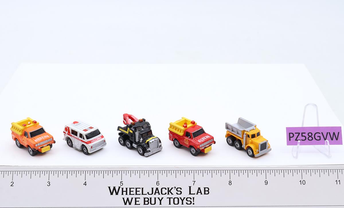 Lot of 5 First Responder Vehicles & Trucks Micro Machines 1988-89 Galoob