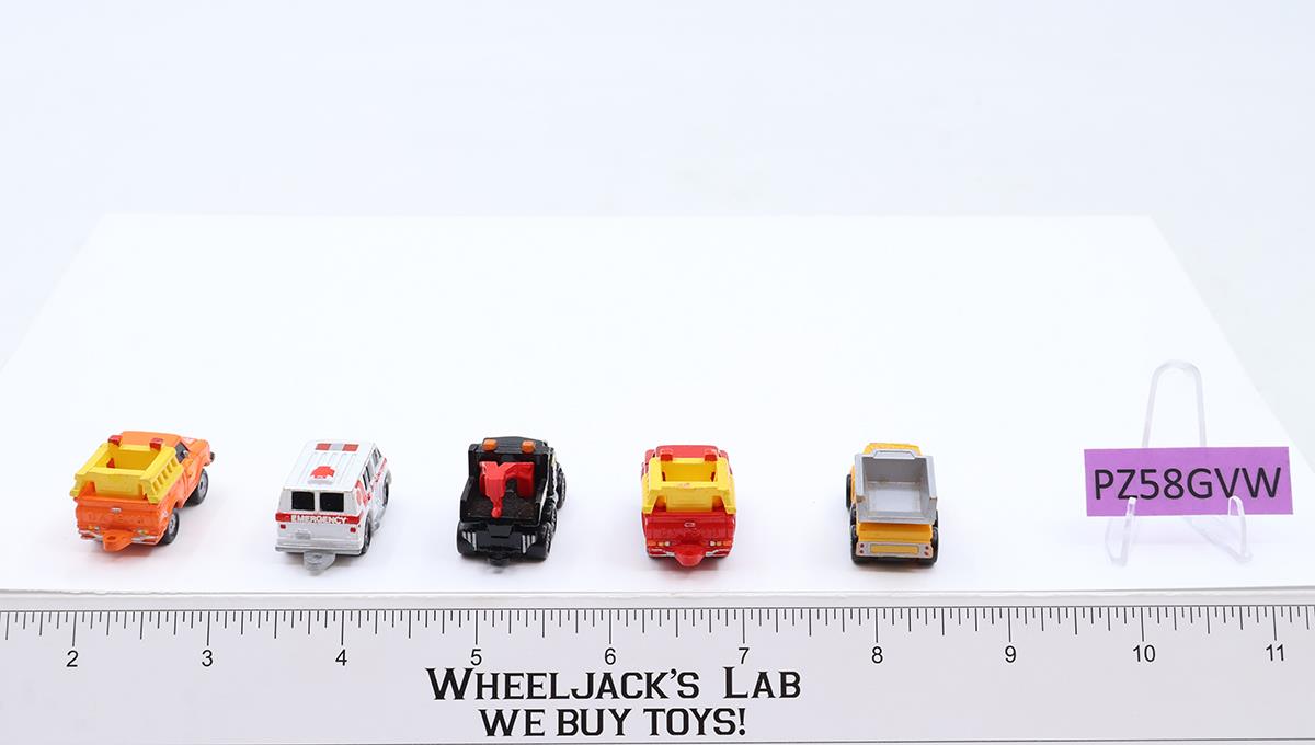 Lot of 5 First Responder Vehicles & Trucks Micro Machines 1988-89 Galoob