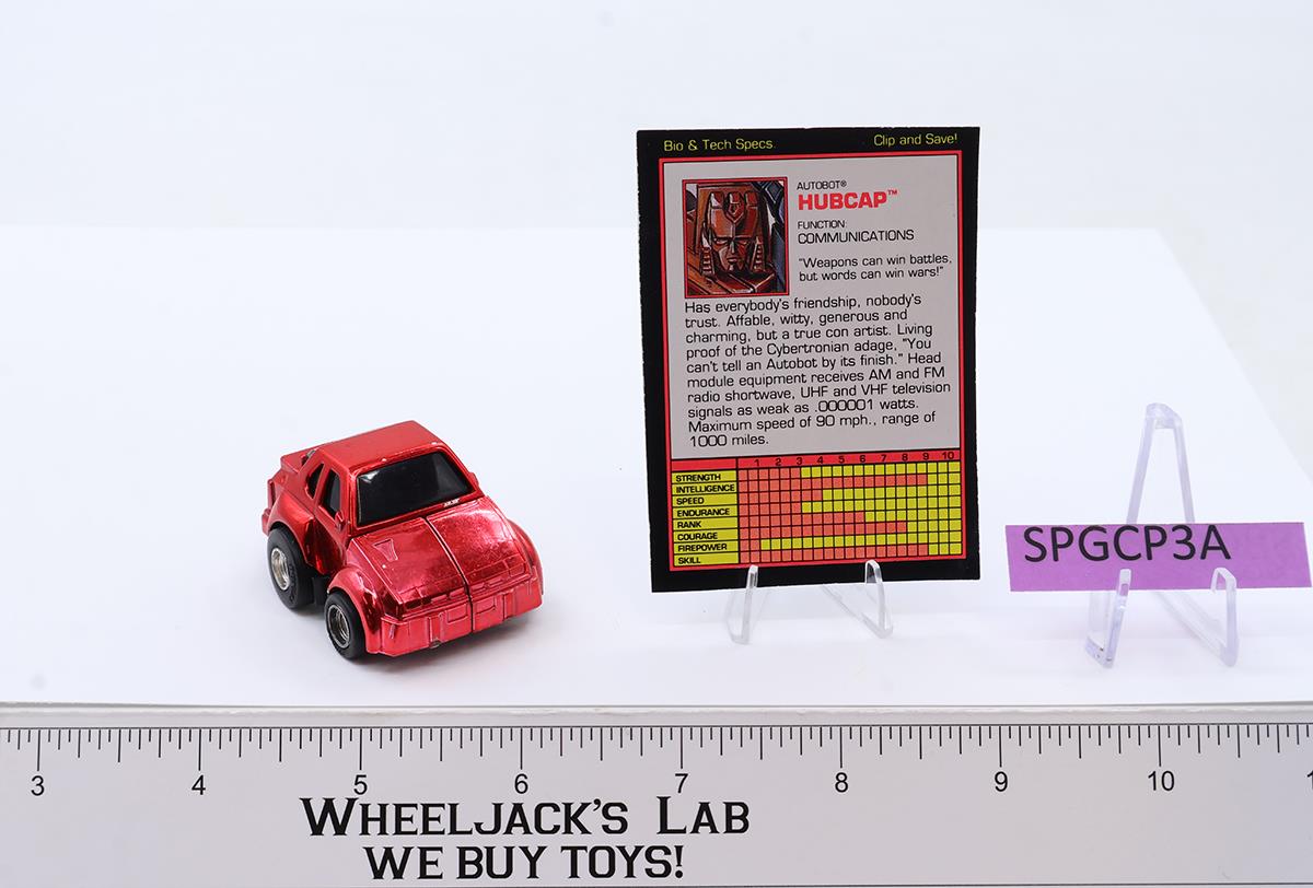 G2 Hubcap METALLIC RED Complete 1993 Hasbro Transformers Vintage Action Figure