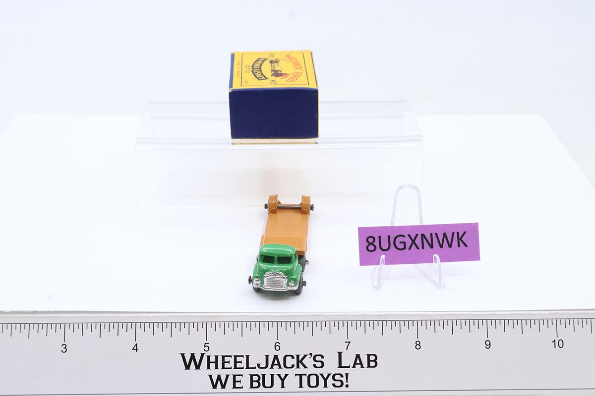 Bedford Lowloader No. 27 MOKO Lesney Matchbox 1958 Green Vintage England w/ Box
