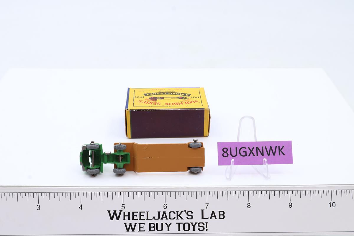 Bedford Lowloader No. 27 MOKO Lesney Matchbox 1958 Green Vintage England w/ Box
