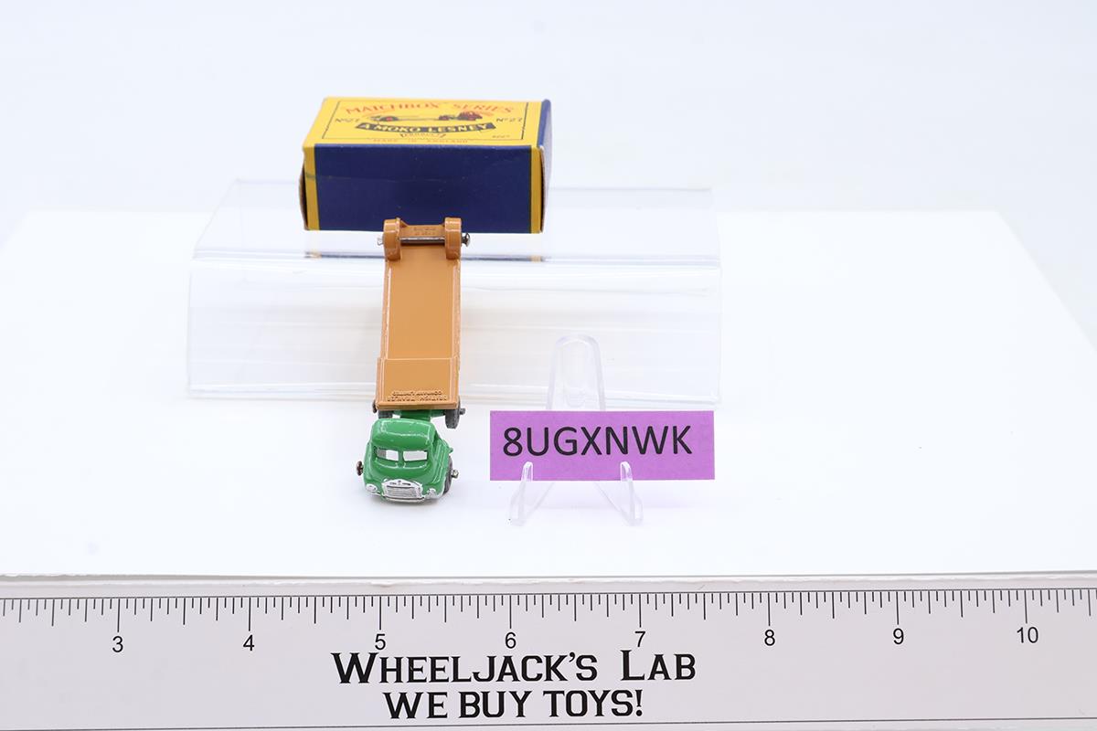 Bedford Lowloader No. 27 MOKO Lesney Matchbox 1958 Green Vintage England w/ Box