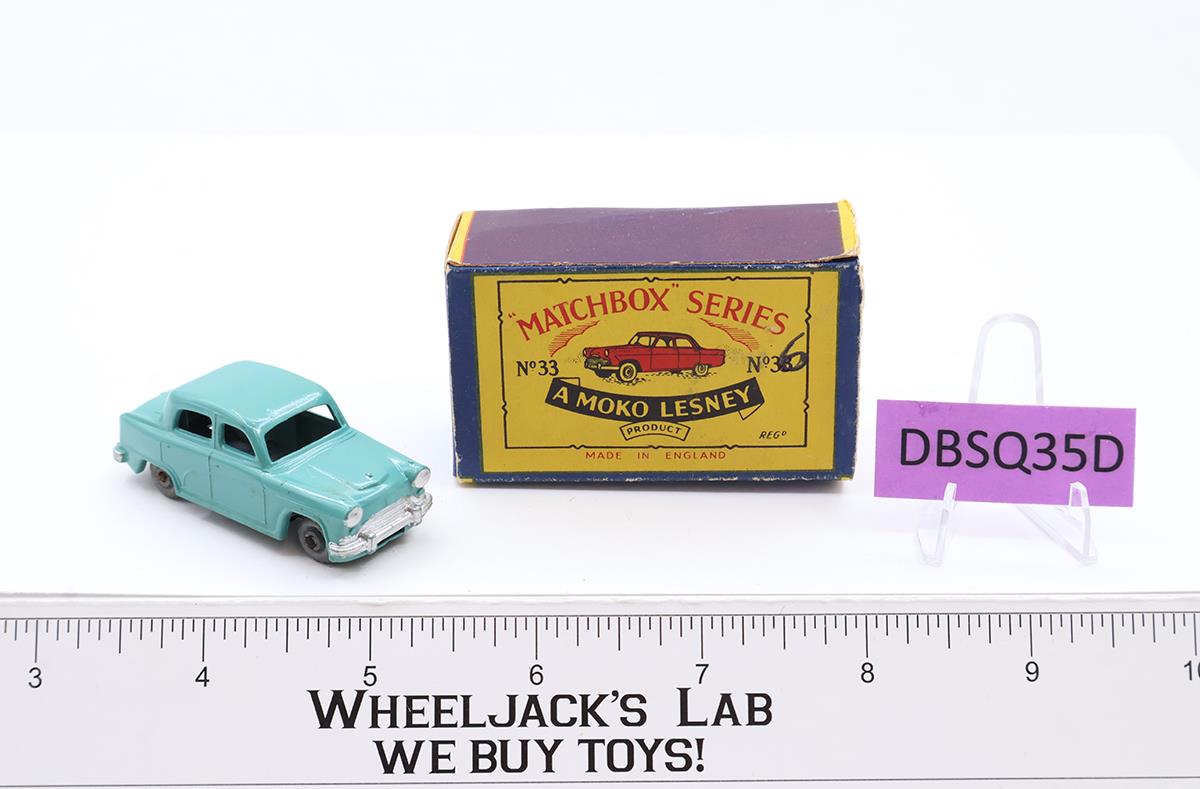Austin A50 No. 36 MOKO Lesney Matchbox 1957 BLUE GREEN Vintage England